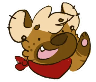 😄 f5d964d4 собака, животное, мультфильм, питомец, милый, бандана telegram sticker
