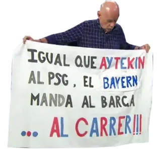 😅 2b477f20 IGUAL QUE AYTEKIN
AL PSG, EL BAYERN
MANDA AL BARGA
...
AL CARRER!!! bóng đá, thể thao, bóng đá, Bayern, PSG, Barcelona, Aytekin telegram sticker