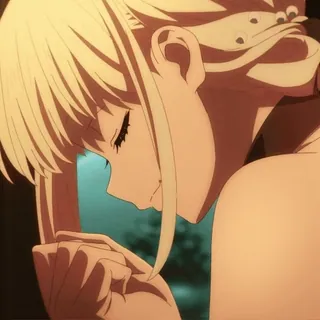 😉 465857c6 アニメ, 女の子, 金髪, 悲しい, 感情的, キャラクター telegram sticker