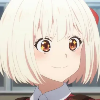 📕 3a6b5e34 Chisato Nishikigi Lycoris Recoil Anime, Meisje, Leuk, Chisato Nishikigi, Lycoris Recoil, Personage telegram sticker