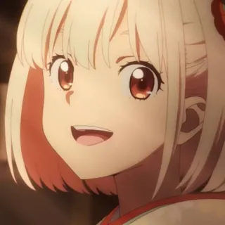 📕 48270e32 Chisato Nishikigi Lycoris Recoil Anime, Meisje, Glimlach, Leuk, Personage, Lycoris Recoil, Chisato Nishikigi telegram sticker