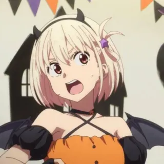📕 877aa693 Anime, Meisje, Duivel, Halloween, Schattig, Kostuum telegram sticker