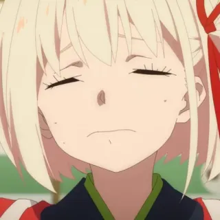 📕 9ec96d43 anime, meisje, blond, verdrietig telegram sticker