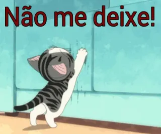 😭 297b5c1d Não me deixe! 猫, 子猫, アニメ, 懇願, 行かないで, 悲しい, 漫画 telegram sticker