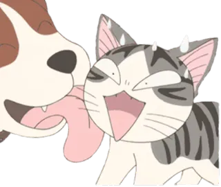 👅 ace66514 猫, 犬, 動物, アニメ, 漫画, 舐める telegram sticker