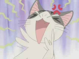 😯 b685b830 猫, 怒り, 中指, 攻撃的, アニメ telegram sticker