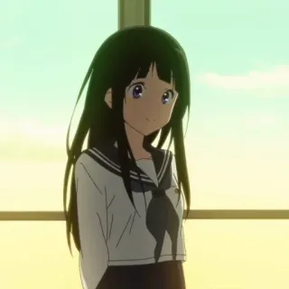 🌻 1a05cd60 anime girl, cute, school uniform, cartoon, young, character, manga whatsapp sticker