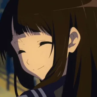 🌻 28780ff4 anime, girl, smile, brunette, cute, cheerful whatsapp sticker