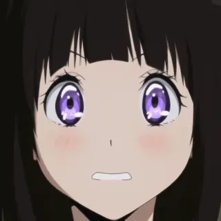 🌻 3d34c542 anime, girl, face, eyes, cartoon, character whatsapp sticker