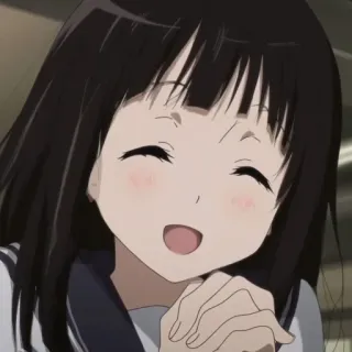 🌻 db1820a0 anime, girl, school uniform, cartoon whatsapp sticker