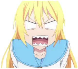 🤬 1dd7f11e アニメ, カートゥーン, 叫び, 怒り, 金髪, キャラクター, 表情 telegram sticker