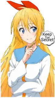 🤫 97b786a3 Keep The Secret アニメ, キャラクター, 秘密, 漫画, 女の子, イラスト telegram sticker