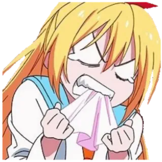 😈 b931eb14 アニメ, 怒り, イライラ, ちび, 漫画, 女の子 telegram sticker