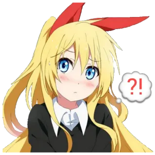 🤔 d41114d4 ?! アニメガール, はてなマーク, びっくりマーク, 混乱, ふきだし, 漫画 telegram sticker