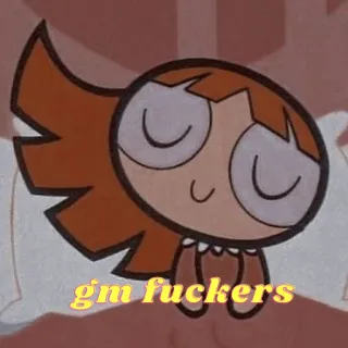 😎 9ed680ff gm fuckers 卡通, 冒犯, 文字 telegram sticker