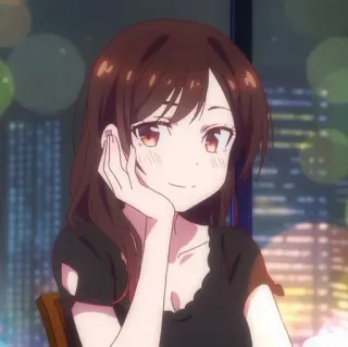 😁 7f8baca9 anime, gadis, kartun, potret, wanita whatsapp sticker