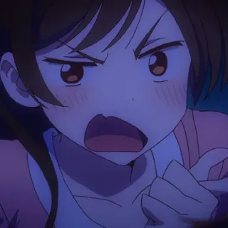 🤨 ec5bf061 Anime, Gadis, Kartun, Marah, Frustrasi, Kesal, Ekspresi whatsapp sticker