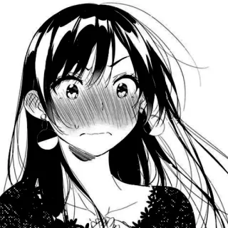 Chizuru Mizuhara by @iLUC1E telegram stickers