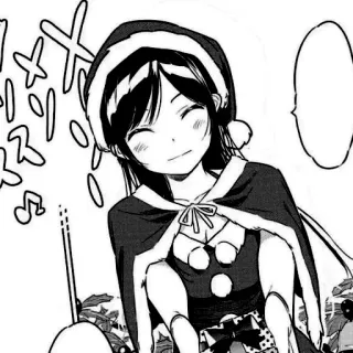 🎐 77896556 Anime, Manga, Noël, Fille, Dessin animé, Illustration whatsapp sticker