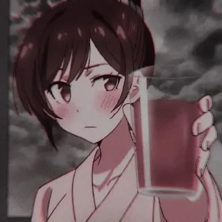 ⛓ ba2f8dae Anime Mädchen, Trinken, Süß, Cartoon, Animiert, Charakter, Digitale Kunst telegram sticker