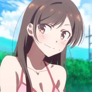 🥥 90f5a80c Chizuru Ichinose Rent-A-Girlfriend 애니메이션, 만화, 여자, 비키니, 귀여운, 만화 telegram sticker