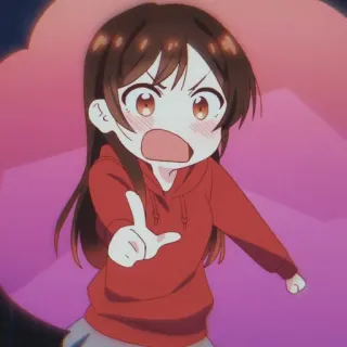 😤 cf8505f1 애니메이션, 만화, 귀여운, 화난, 후드티, 치비 telegram sticker