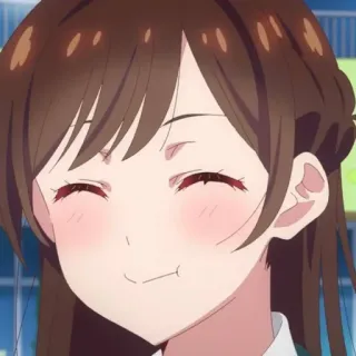 🍓 26534d3e 애니메이션, 만화, 만화, 여자, 행복한, 웃는, 귀여운 telegram sticker