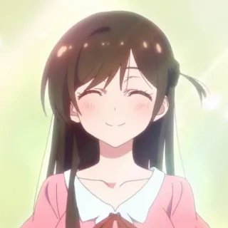 🍓 a9584d90 애니메이션, 소녀, 미소, 귀여운, 명랑한, 행복한, 캐릭터 telegram sticker