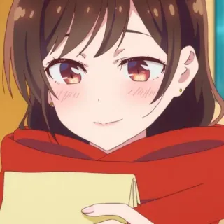 🍓 b8337283 애니메이션, 여자, 행복한, 미소, 귀여운, 치즈루 telegram sticker