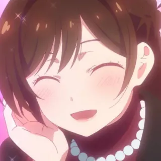 🍓 c1476dbb Chizuru Ichinose Rent-A-Girlfriend 애니메이션, 만화, 귀여운, 치즈루, 이치노세, 렌탈여친 telegram sticker