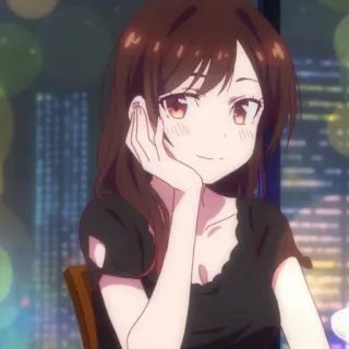 🍓 c8692fa0 Chizuru Ichinose Rent-A-Girlfriend 애니메이션, 치즈루, 렌탈여친, 귀여운, 여자 telegram sticker