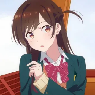 🍓 d6208c44 Chizuru Ichinose Rent-A-Girlfriend 애니메이션, 소녀, 치즈루, 여친, 빌리겠습니다, 교복, 귀여운, 만화 telegram sticker