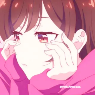 🌸 35456681 애니메이션, 여자, 분홍색, 귀여운, 만화 telegram sticker