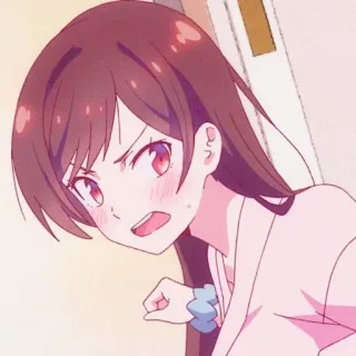 🌸 360ec66e 애니메이션, 여자, 화난, 분홍 머리, 치비, 귀여운 telegram sticker