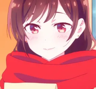 🌸 fc8487bb Chizuru Ichinose Rent-A-Girlfriend 애니메이션, 여자, 치즈루, 미소, 귀여운 telegram sticker