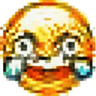😂 51349d6c 우는, 이모지, 픽셀, 골드, 행복한, 눈물 telegram sticker
