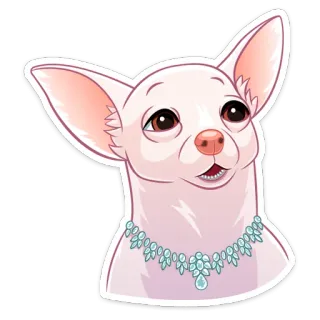 😳 8ab3aebe 犬, チワワ, かわいい, 動物, ステッカー, ペット, ジュエリー telegram sticker