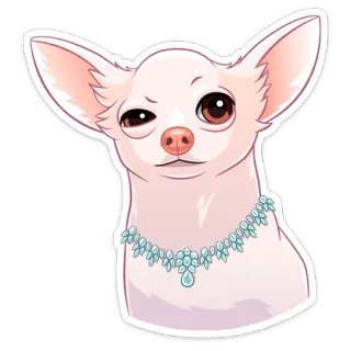 🤨 f64f4acc 犬, チワワ, ペット, 動物, かわいい, ステッカー, ジュエリー telegram sticker