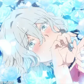 ❄️ 24633009 Anime, Blumen, Charakter, Süß, Illustration whatsapp sticker