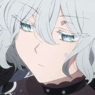 ❄️ 51b5f57e @HAWKS Anime, Frau, Weiblich, Charakter, Graue Haare whatsapp sticker