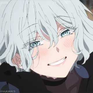 ❄️ aa076b93 @HAWKS Anime, Mädchen, Charakter, Lächeln, Süß whatsapp sticker