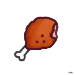 🍗 5ec4e064 comida, pollo, carne, pollo frito, muslo de pollo telegram sticker