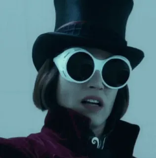 🍫 5b9eea50 Willy Wonka Charlie and the Chocolate Factory willy wonka, fabbrica di cioccolato, film, roald dahl, personaggio, divertente, eccentrico telegram sticker