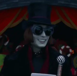 🍫 73f4159d Willy Wonka Willy Wonka & the Chocolate Factory Willy Wonka, cioccolato, fabbrica, caramelle, personaggio del film, dolci, cilindro, uomo delle caramelle telegram sticker