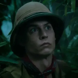 🍫 d2947424 uomo, casco coloniale, attore, giungla, ritratto, faccia, esploratore telegram sticker