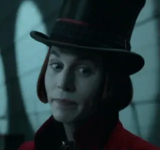 🍫 fa0b5bd1 Willy Wonka Charlie and the Chocolate Factory Willy Wonka, Johnny Depp, cioccolato, fabbrica, film, caramelle telegram sticker