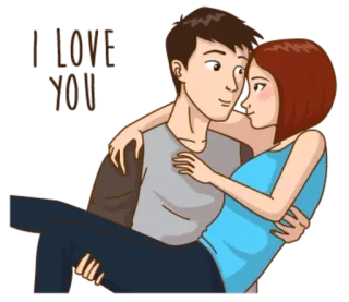 ❤ 6d6cafdb I LOVE YOU liefde, koppel, romantiek, relatie, affectie telegram sticker