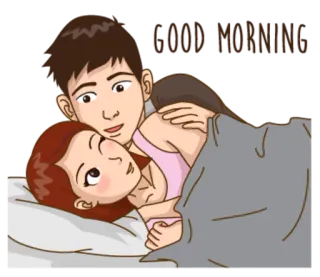 🌝 ccfcb8e7 stel, liefde, romantiek, bed, slaap, genegenheid, relatie telegram sticker