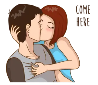 💋 ff238dc9 HAPPINESS LEVEL zoenen, liefde, geluk, koppel, romantiek telegram sticker