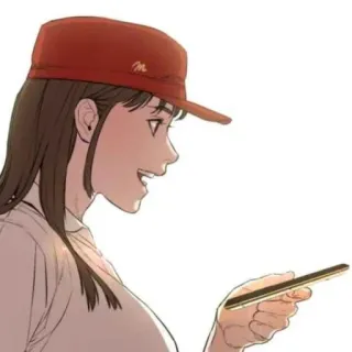 🌸 42e8732b 여자, 모자, 휴대폰, 만화, 애니메이션 telegram sticker